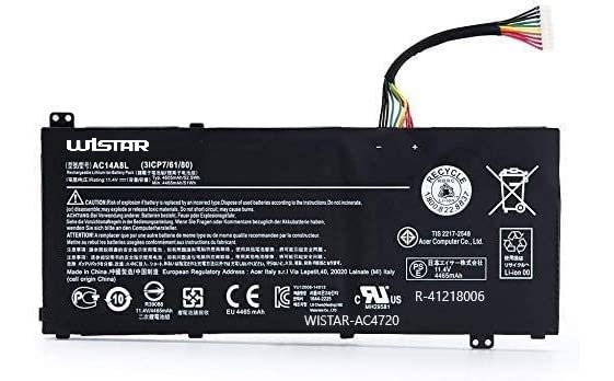 WISTAR AC14A8L Replacement Laptop Battery Compatible for Acer V15 Nitro Aspire VN7-571 VN7-591 VN7-571G VN7-791G VN7-791 Series - 11.4V 52.5Wh