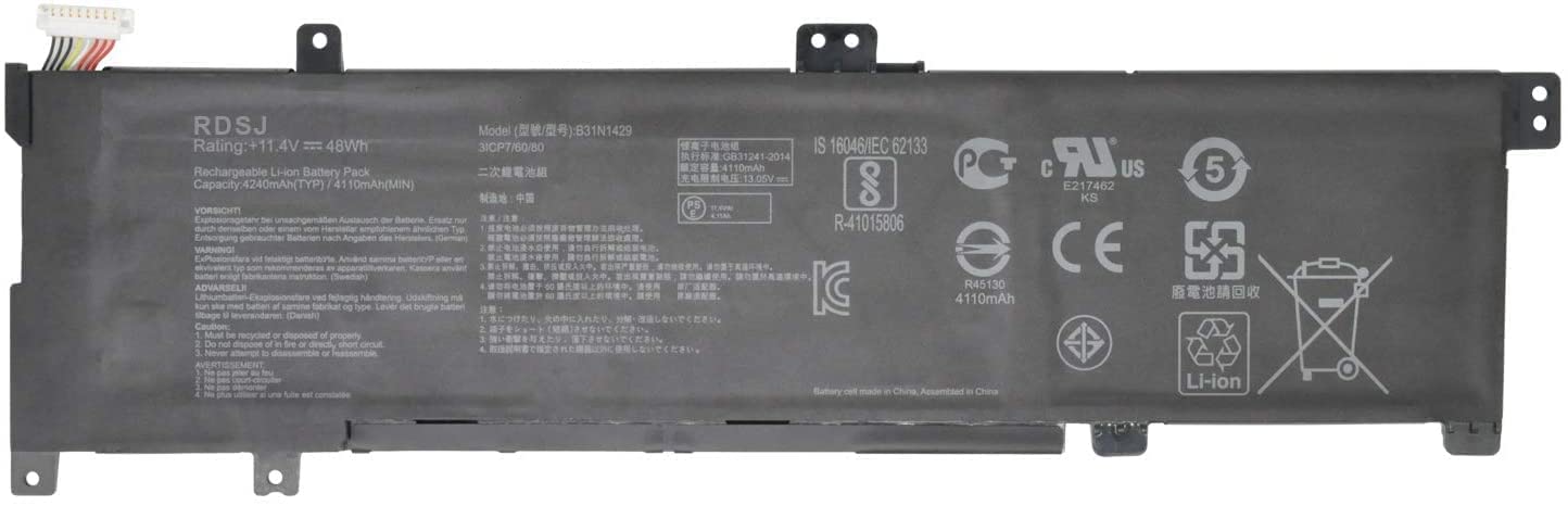 B31N1429 Laptop Battery for ASUS A501LB5200 K501LB K501LX K501LX-NH52 K501LX-NB52 K501LX-EB71 K501UW K501U K501UB K501UX K501UX-AH71 Vivobook A501LX Series 0B200-01460100
