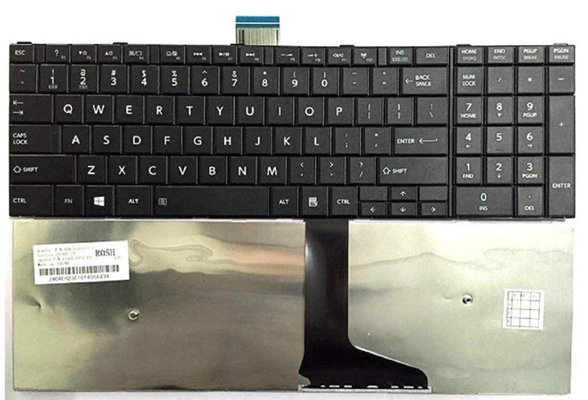 WISTAR Laptop Keyboard Compatible for Toshiba Satilite C50, C55, L50 Series C50-A-01T, C50D-A-023, C50-A-0JR, C50-A-0JT Part No. NSK-VA0SC, PK1315H1A00, V143026CS1, 132412258