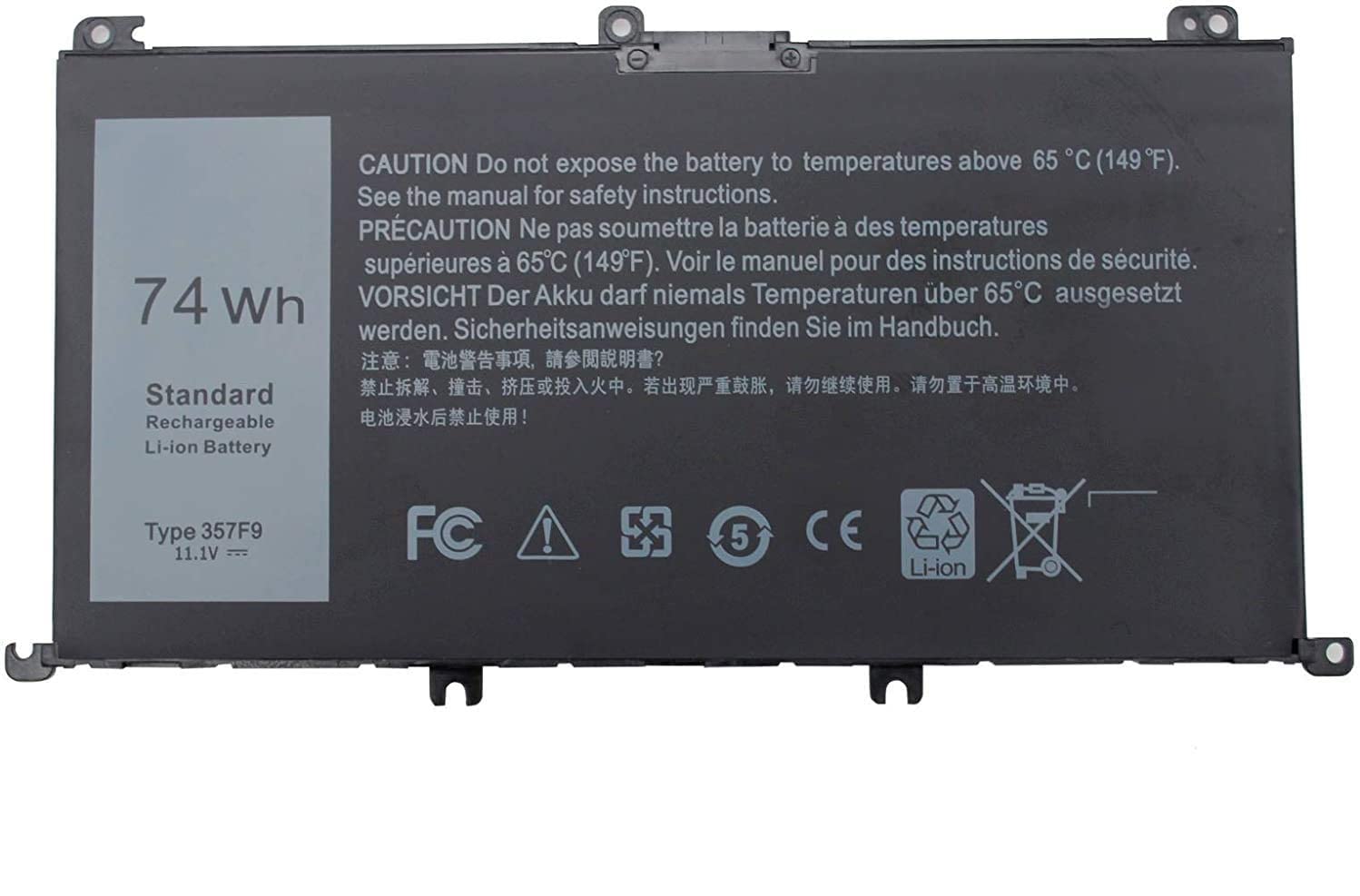 74Wh 50Wh 357F9 71JF4 Battery Dell Inspiron 15 7000 7559 7557 7567 7566 7759 15 5576 5577 INS15PD Series 15-7559 0GFJ6 P57F 071JF4 0357F9 6 Cell 11.1V 11.4V Li-ion Laptop Battery