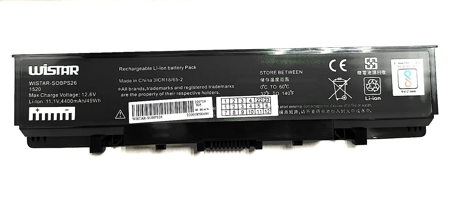  Laptop Battery Replacement for Dell 1521 1520 1721 pp22l pp22x ; Dell Vostro 1500 1700,  FK890 FP282 GK476 GK479
