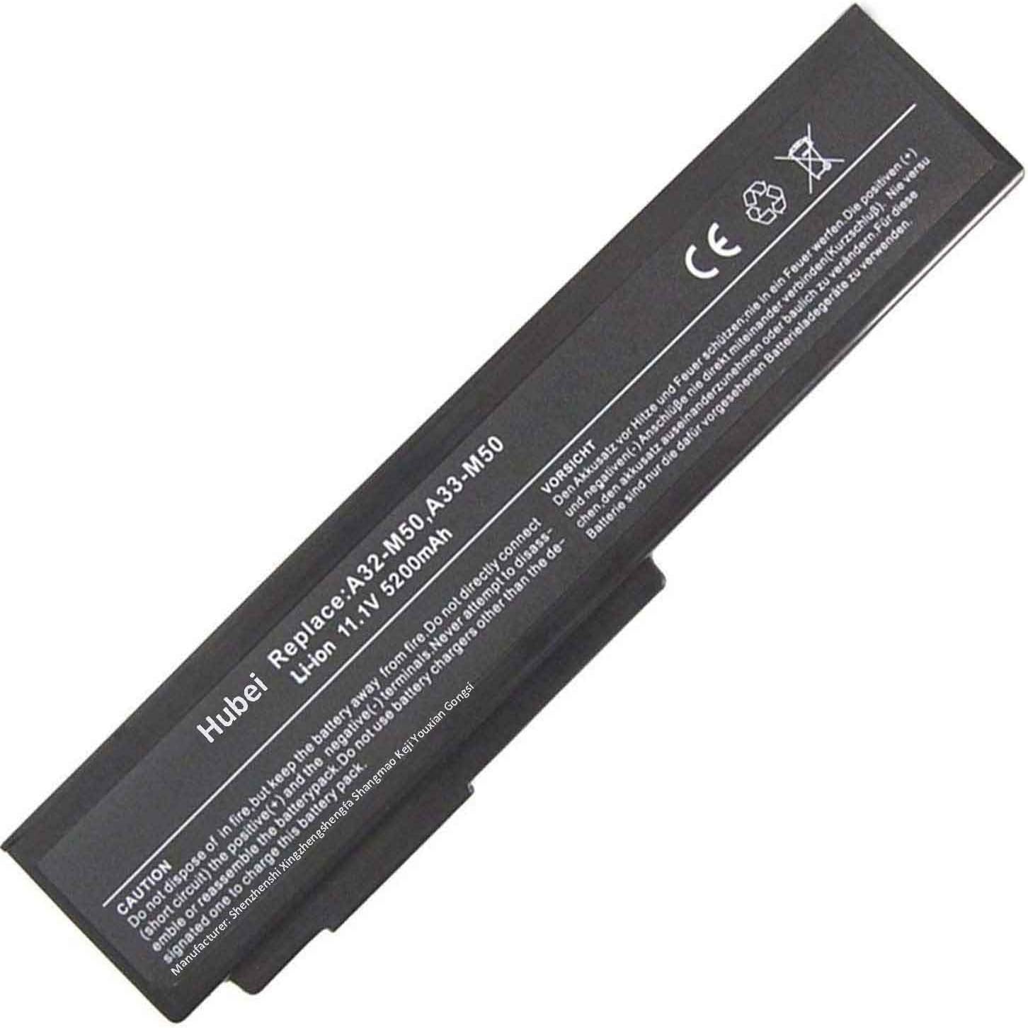 A32-N61 A32-M50 A33-M50 Laptop Battery Replacement for Asus N53SV N53S G50VT G51VX M50 N53 N53J N53JQ N53SN N61J N61JQ N61JV A32-N61 A32-M50 G50 G60 G51J L062066 M60