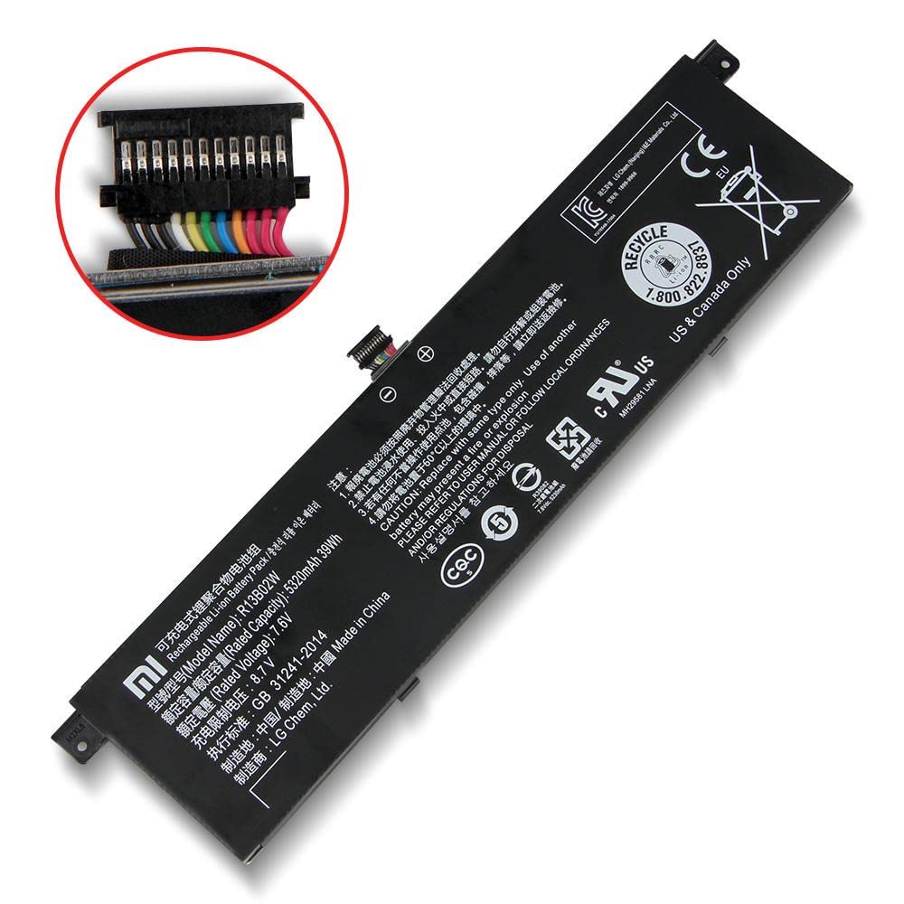R13B01W R13B02W Laptop Battery for Xiaomi Mi Air 13 13.3" Series Notebook 161301-01 Tablet PC Rechargable Battery 7.6V 5230mAh /39WH