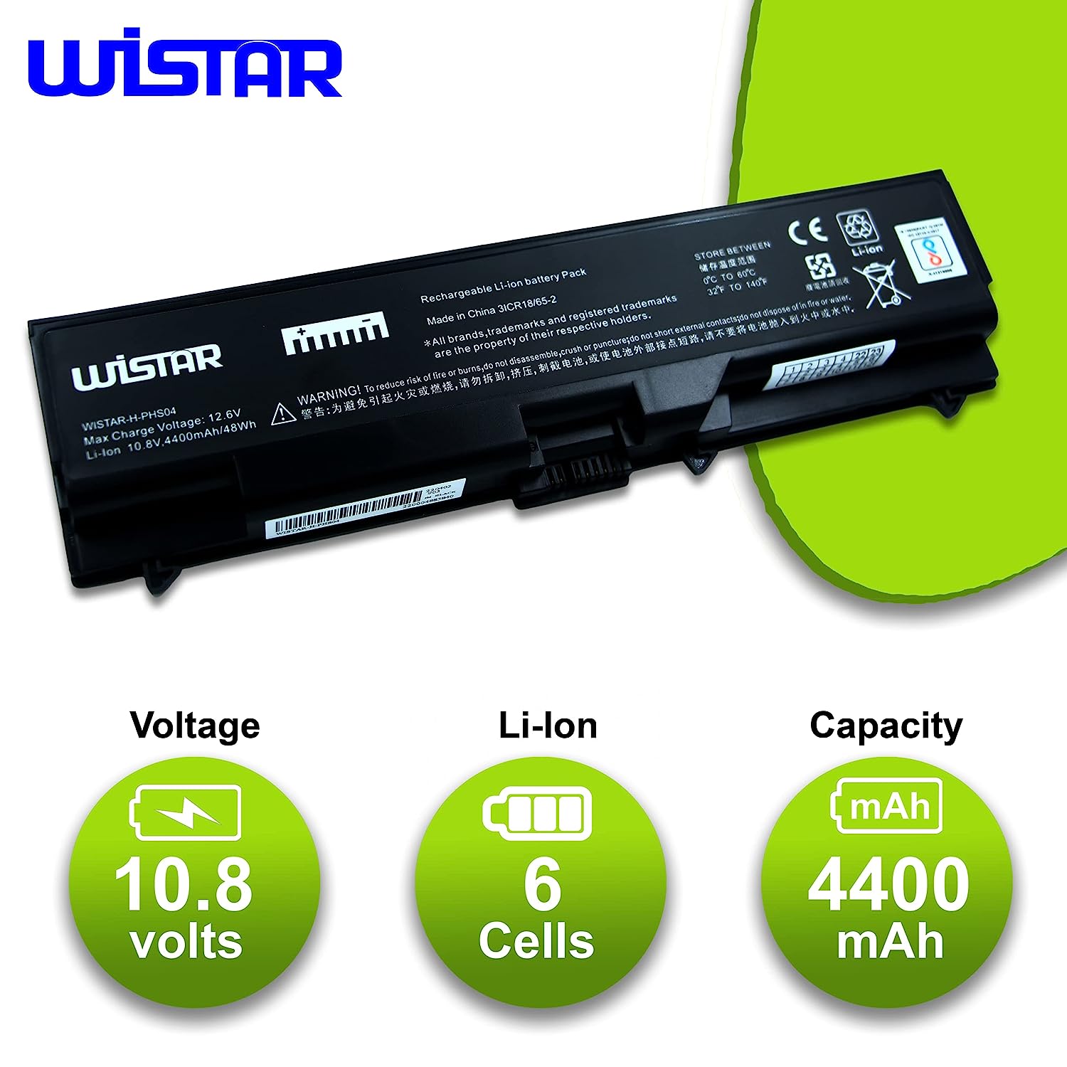 WISTAR 42T4731 42T4733 Laptop Battery for Lenovo ThinkPad SL410 SL510 T410 Battery