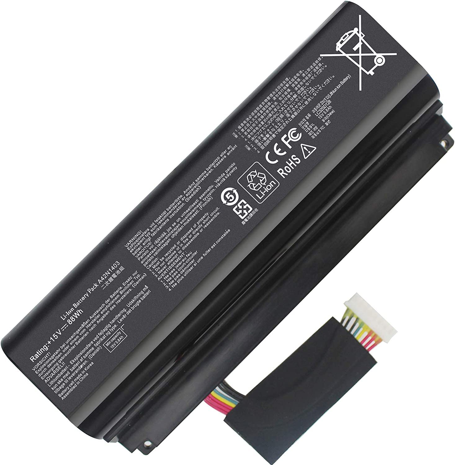 Laptop Battery Compatible for A42N1403 Battery for GFX71JY 17.3" GFX71JY4710 G751 G751J G751JT G751JY G751JL G751JM GFX71JY GFX71JY4710 GFX71JY4710 G751J-BHI7T25 G751JL-BSI7T28