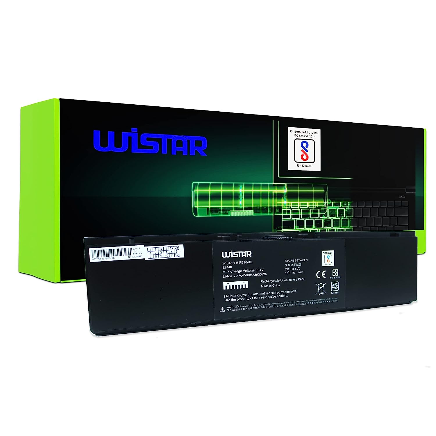 WISTAR Laptop Battery Compatible for Dell Latitude E7420, E7440, E7450, V8XN3,34GKR, 3RNFD, G95J5,14 7000 Series Laptop