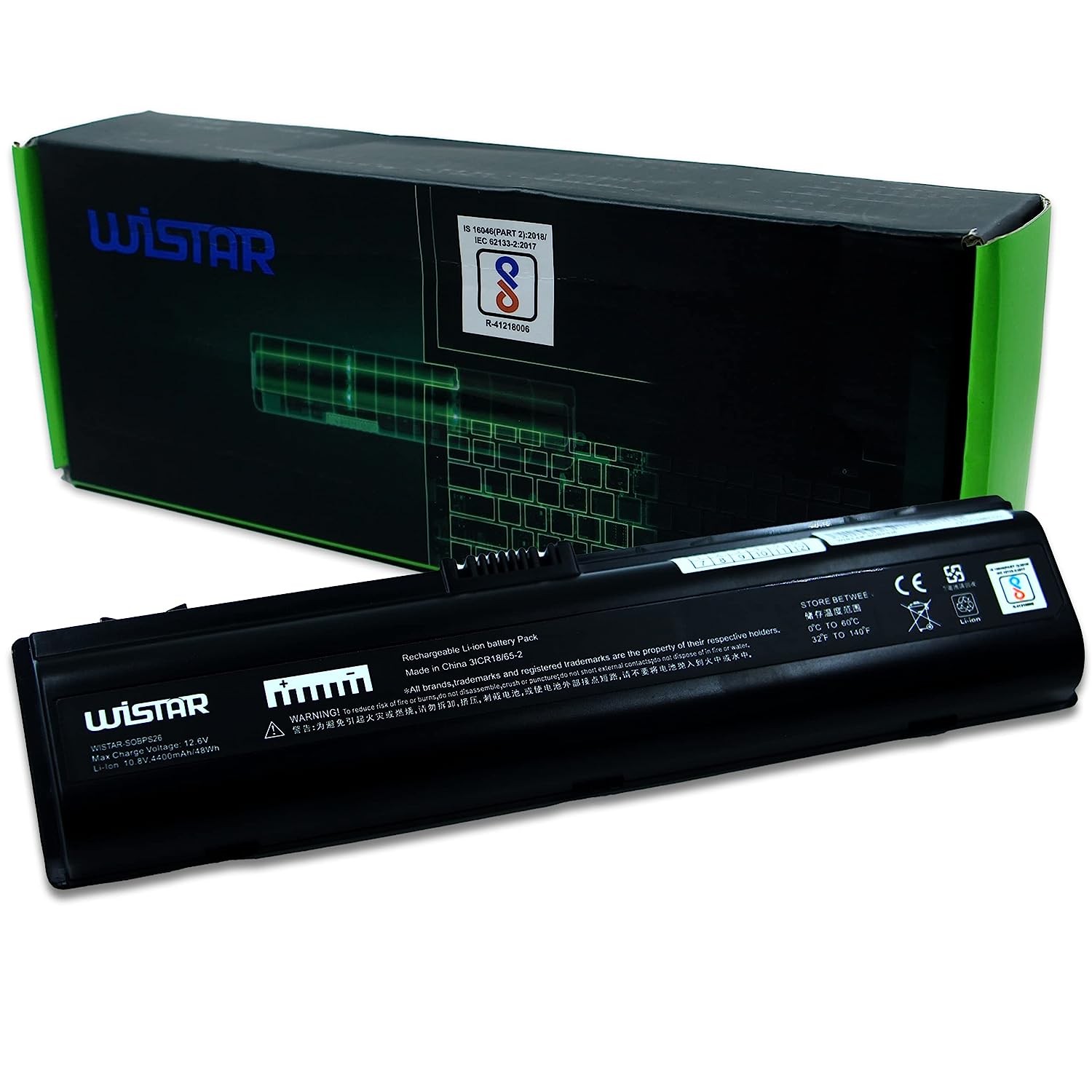 WISTAR Laptop Battery for HP Pavilion DV6000 DV2000 DV6700 DV2500 DV6500 DV2700 G6000; Compaq Presario C700 V6000 A900 F500; Replace HSTNN-LB42 HSTNN-DB42 446506-001 462853-001 441425-001 417066-001