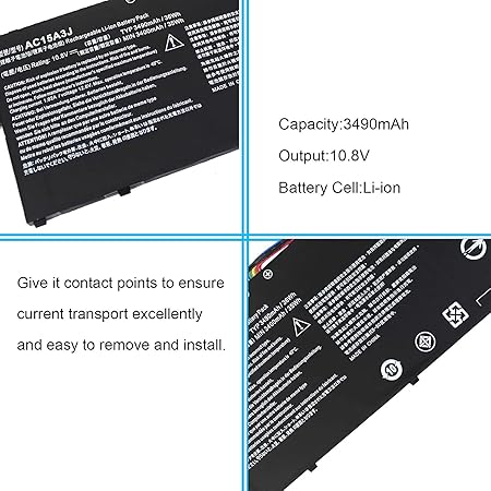 WISTAR AC15A3J AC15A8J Laptop Battery Compatible for Acer Chromebook 11 C735 Series C735-C7Y9 CB3-131 Chromebook R11 Series C738T CB3-111 CB5-132T C5-311 CB5-132T-C8ZW