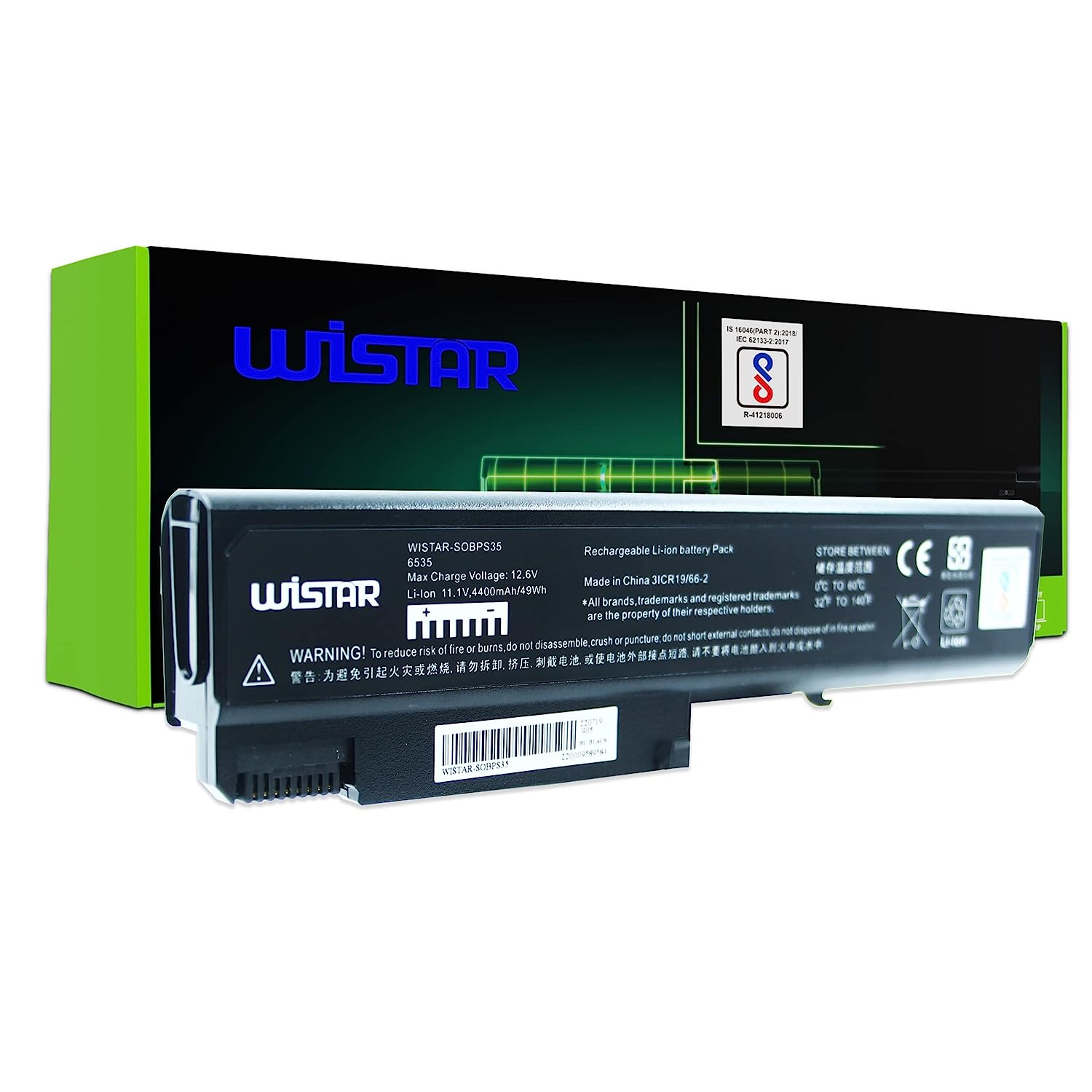 WISTAR Battery Compatible for HP KU531AA 6535b Compaq 6500b 6535b 6700b 6730b 6735b 6530b EliteBook 6930p 8440P 8440W ProBook 6440b 6445b 6450b 6540B 6545b 6550b 6555b Laptop