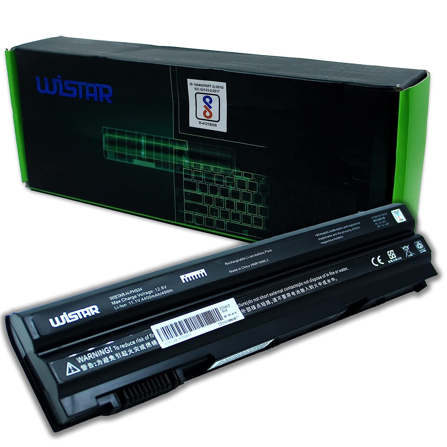 WISTAR Laptop Battery for Dell Latitude E6420 E6520 E6530 E5420 E5520 E5430 E5530 2P2MJ T54FJ 12-1325 312-1165 M5Y0X PRV1Y E6420 8858X