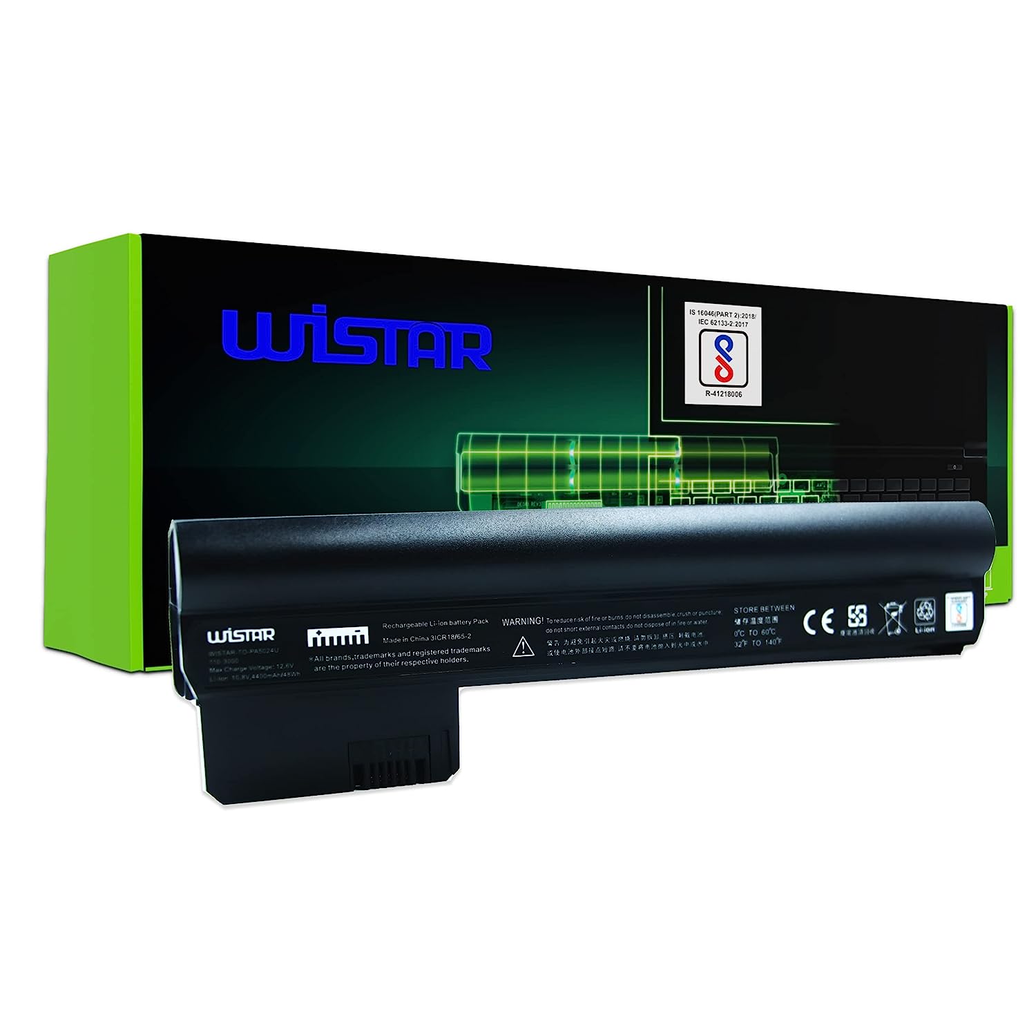 WISTAR Laptop Battery for HP Compaq Mini CQ10, Mini 110-3000, Mini 110-3100, Mini 110-3000 Series with Model 607762-001, 607763-001, HSTNN-DB1U, WQ001AA