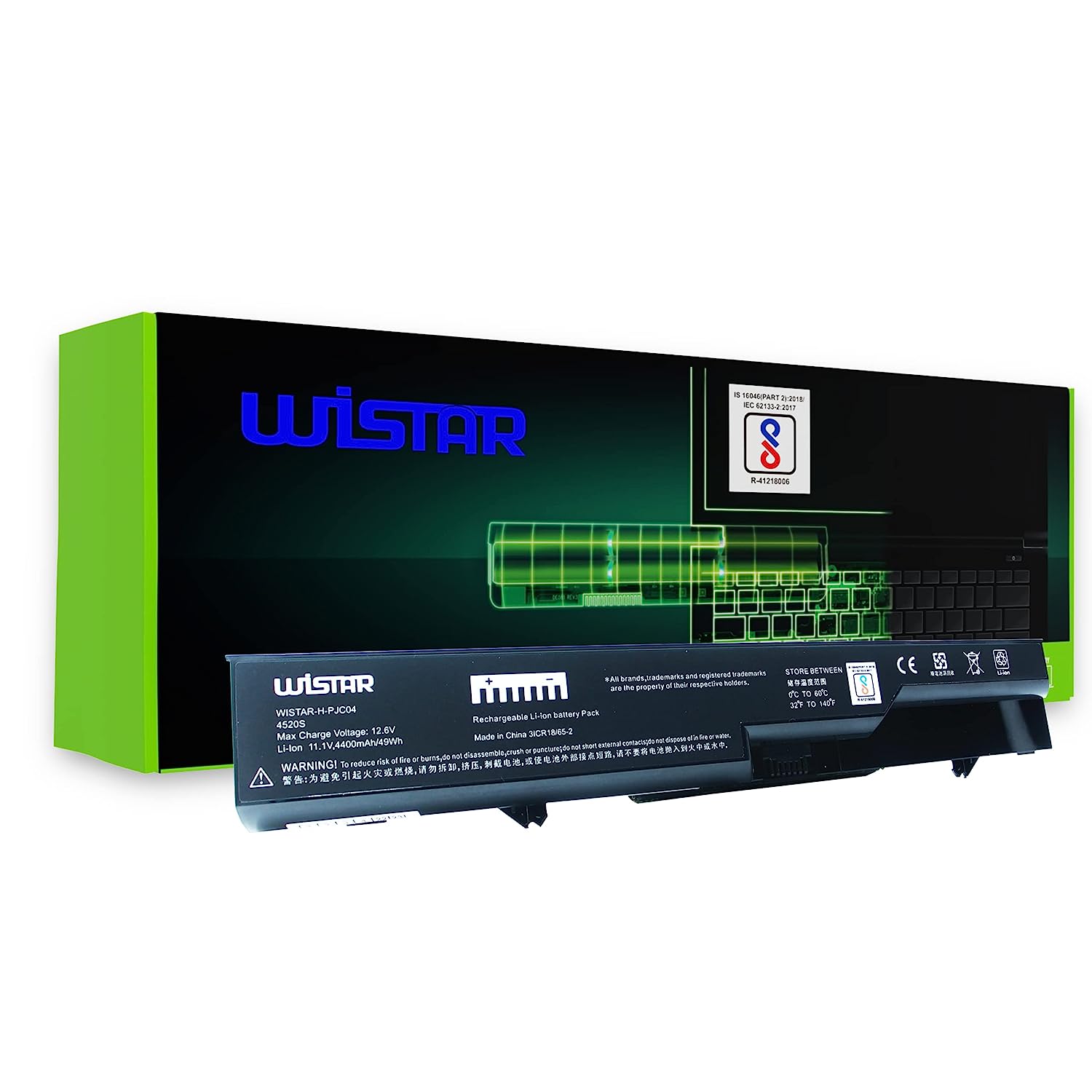 WISTAR Compatible Laptop Battery PH06 for HP Compaq 320, 321, 325, 326, 420, 421, 425, 620, 625 ProBook 4320 4320S, 4321, 4321S, 4320T, 4325S, 4326S, 4420S, 4421S, 4425S, 4520, 4520S, 4525S