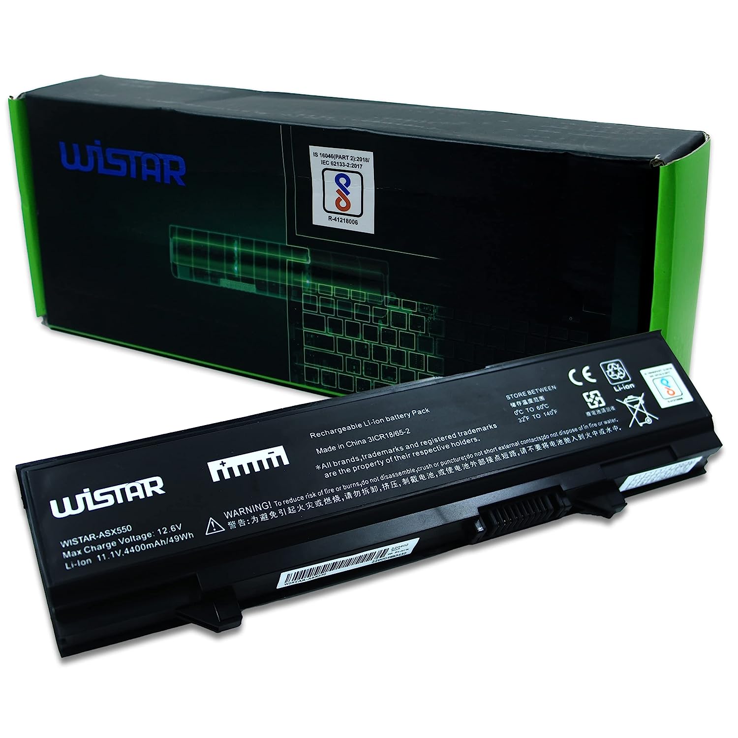 WISTAR RM656 RM661 RM668 PW640 Laptop Battery for Dell Latitude E5400 U116D W071D X064D P858D Battery
