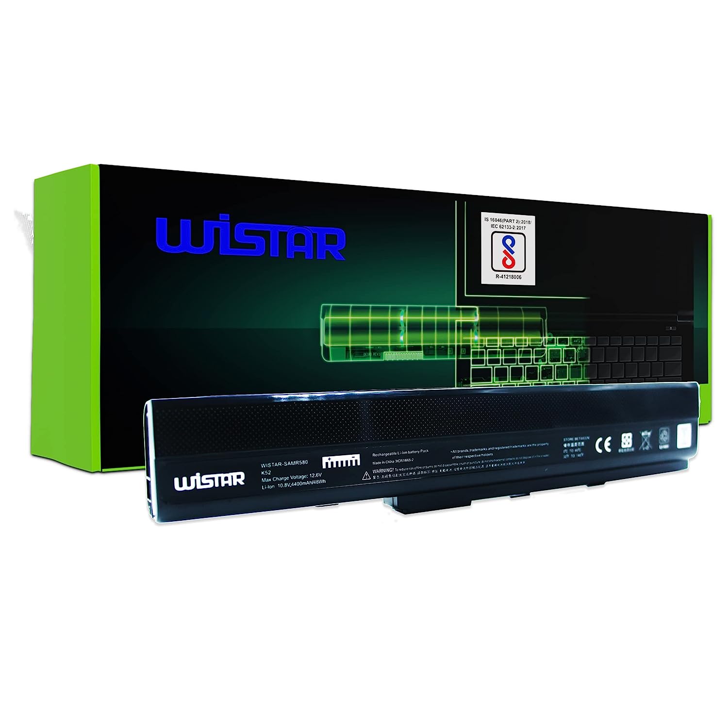 Wistar Compatible Battery for Asus K52F A32-K52 K52J A52F A42-K52 X52F K52 K42F X52J A52J A42J K52JC A41-B53 A41-K52