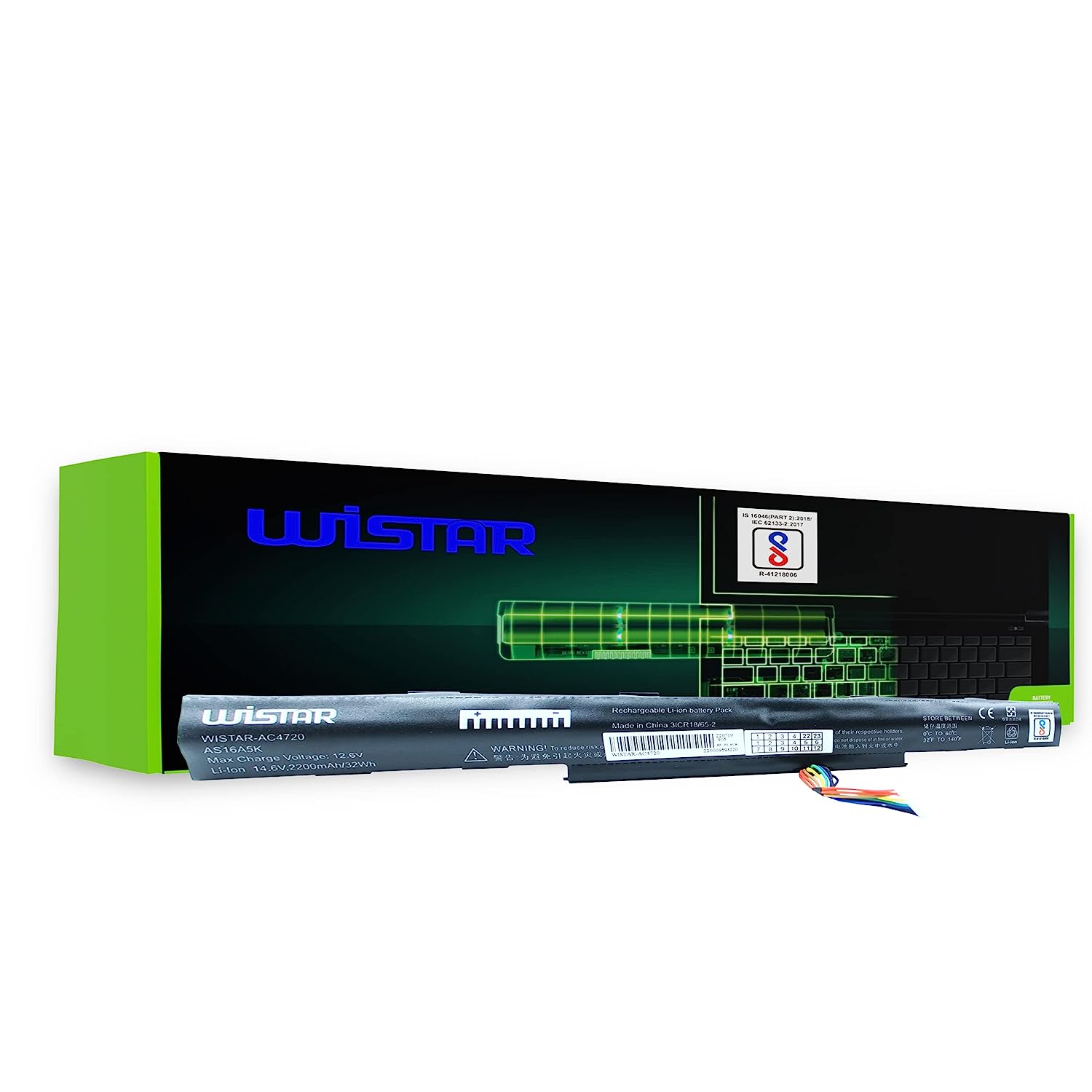 WISTAR Battery for Acer Aspire E15, E5-575, E5-575G, E5-576, E5-576G,Compatible for Acer AS16A5K, AS16A7K, AS16A8K, LLACAS16A5K