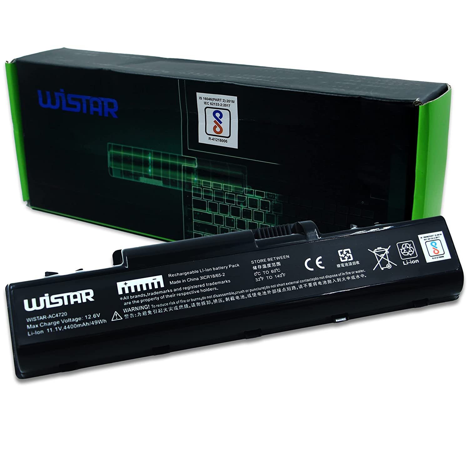 WISTAR Compatible Laptop Battery for Acer Aspire 4715Z 4720 4720G 4720Z 4735 4735Z 5738 Series Laptop Battery
