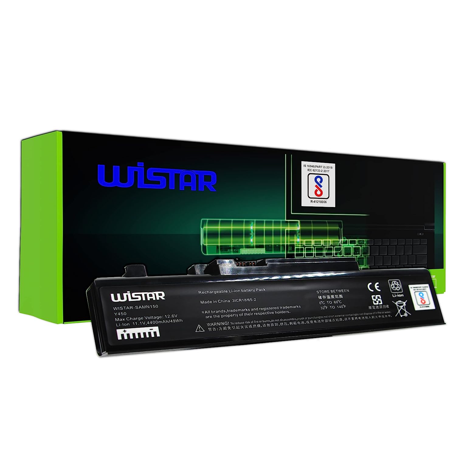 WISTAR 55Y2054 L08L6D13 L08O6D13 Replacement Laptop Battery for Lenovo Y450 Y450A Y450G Y550 Y550A Y550P Series