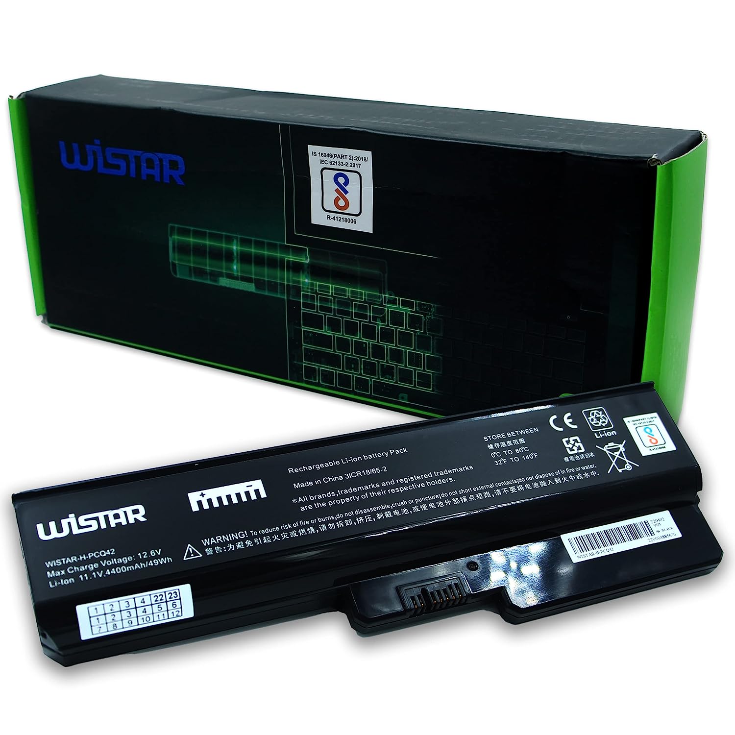 WISTAR Laptop Battery Compatible for Lenovo G Series G430 G450 G530 G550 G550 51J0226 57Y6266 57Y6527 57Y6528 42T4727 L06L6Y02 L08L6C02 L08L6Y02 L08O6C02 L08S6C02 L08S6D02