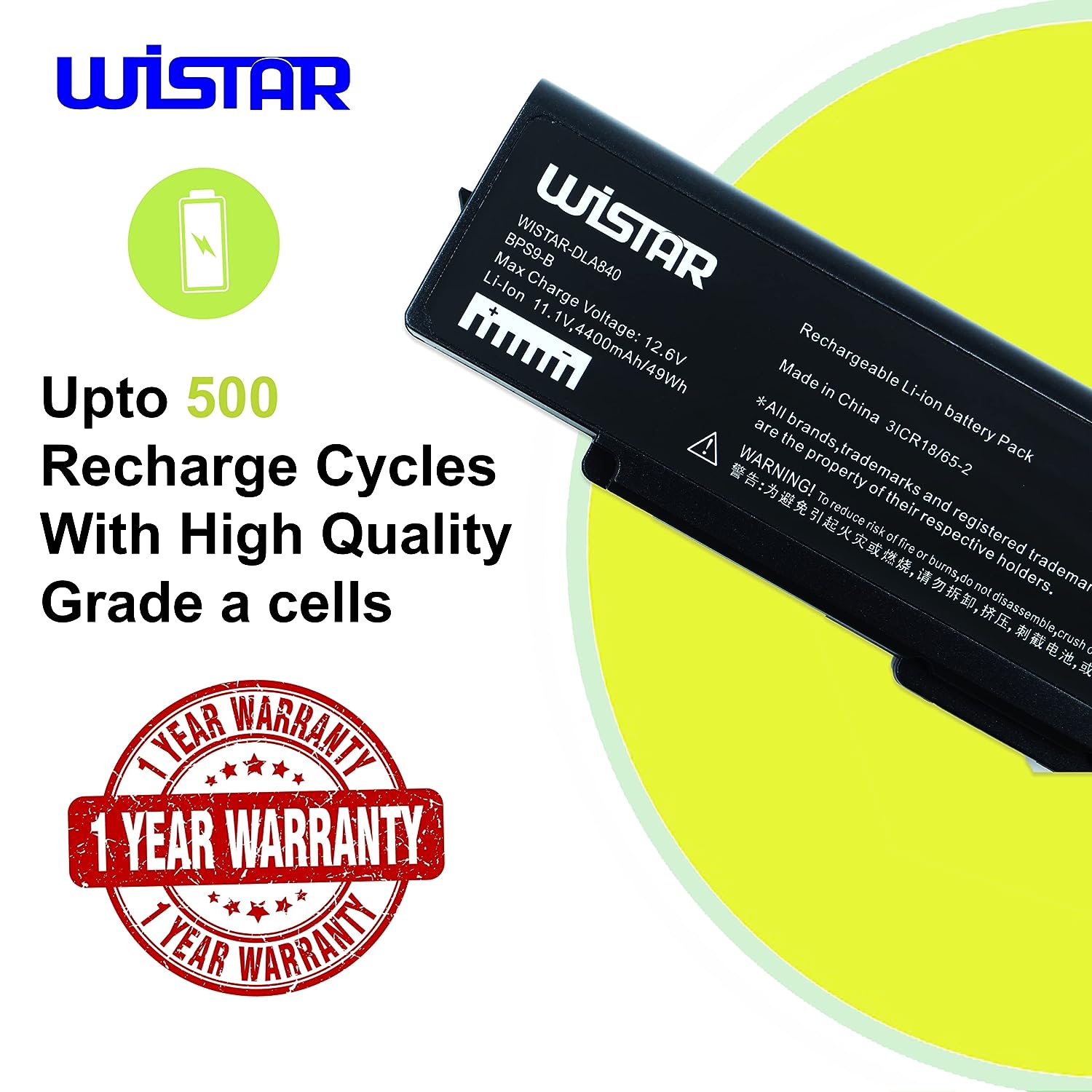 WISTAR Laptop Battery Compatible for Sony BPS9 VGP-BPL9 VGP-BPS9 VGP-BPS9/B VGP-BPS9/S VGP-BPS9A VGP-BPS9A/B