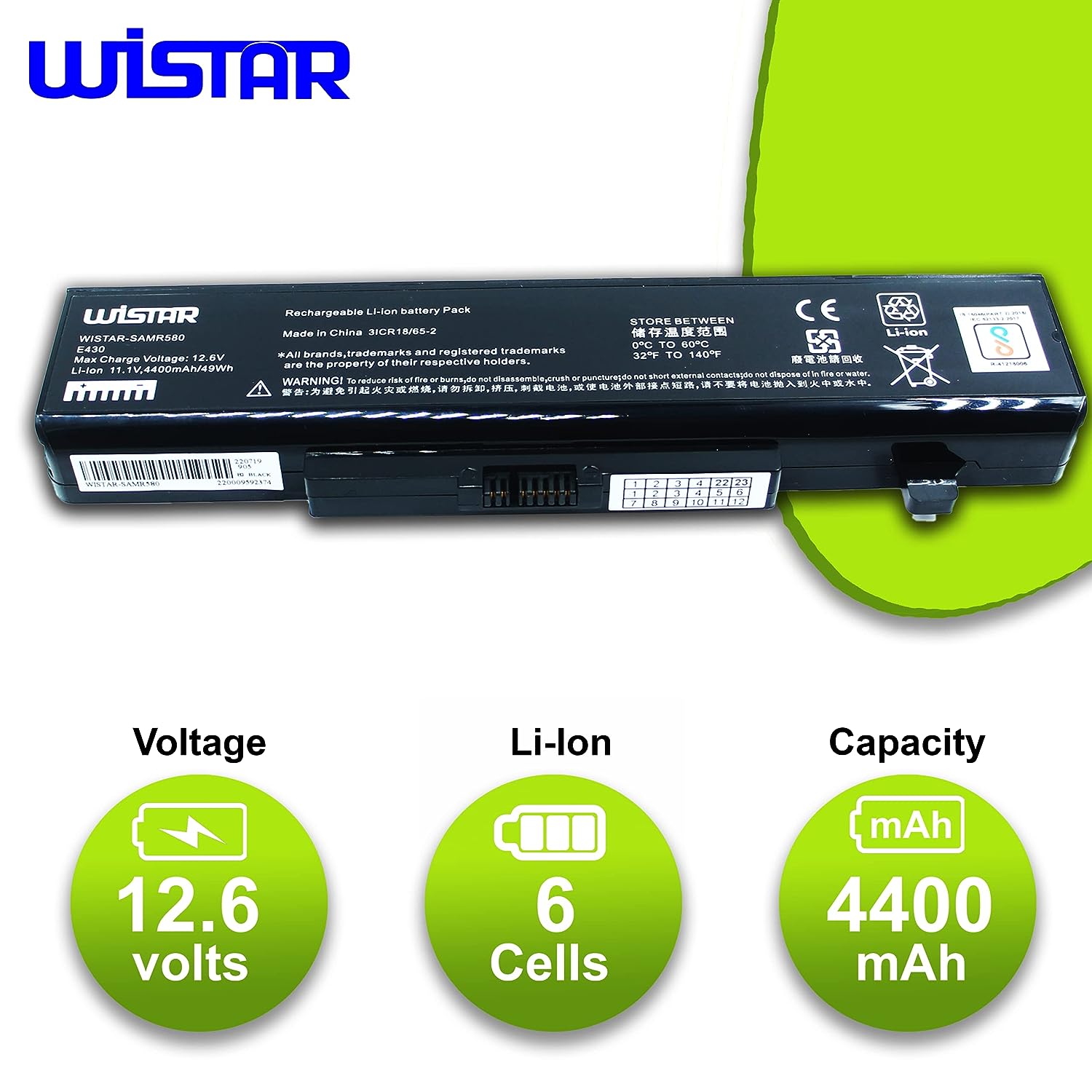 WISTAR B590 E530 E540 Laptop Battery Replacement for 0A36311 Lenovo ThinkPad E430 E431 E435 E440 E445 E531 E535 E545; P/N: 45N1048 45N1049 45N1043 45N1042