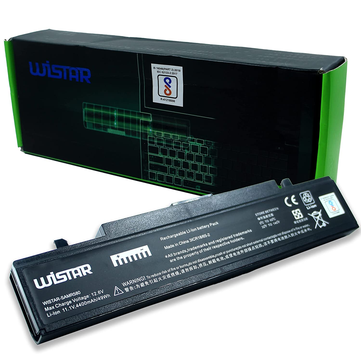 WISTAR Battery for Samsung R478 R505 R507 R510 R517 R518 R519 R522 Series(Black)